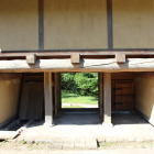 復元郭馬出西虎口二階櫓門の大梁