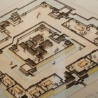 歴史館に展示されている山形城復元図