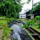 主曲輪と北曲輪間の堀跡