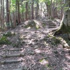 ②	登山道（まっすぐな登りが続く）