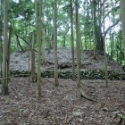 ①姫の丸から見た本丸の城壁