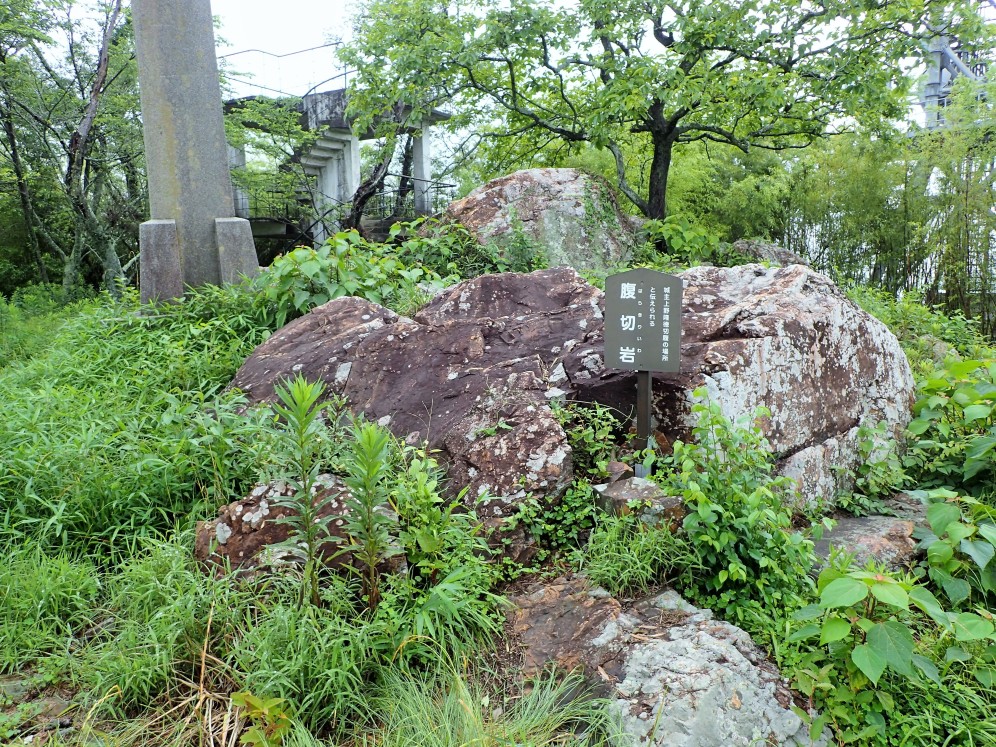 ①本丸にある腹切岩