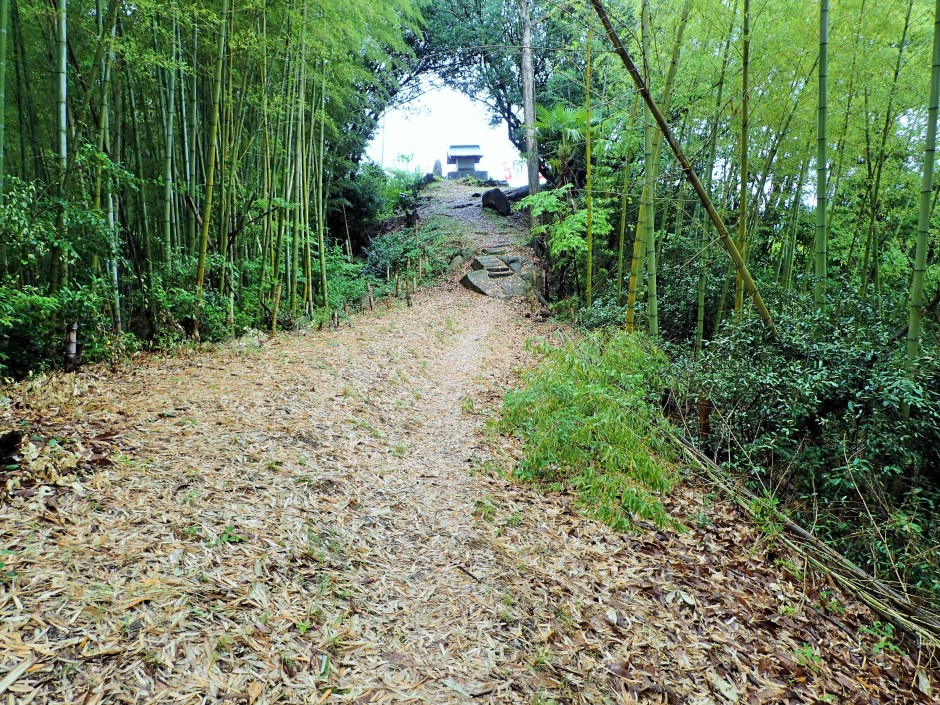 ①奧が本丸跡です
