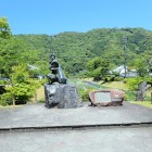 ⑨剣豪佐佐木小次郎の像と岩国城