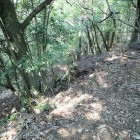 ②石垣と竪堀