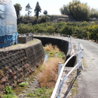 兼京川と上ノ郷城北面