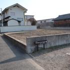 太田城水攻め堤跡への案内表示