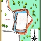 余湖図コレクションの今井城俯瞰図