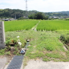西正面土橋と主郭の水田