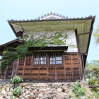 五條代官所長屋門南端と高石垣