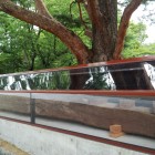 展示中の棟木