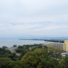 模擬天守からの眺望、竹生島方面