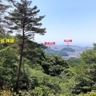 ⑦	展望台から見えた「秀長陣跡・雁金山城・丸山城」