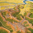 ⑨	鳥取城包囲網再現図（鳥取市歴史博物館より）