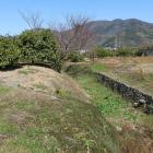 東辺の土塁と堀