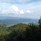 道中の展望　東野山城、田上山城を見下ろす