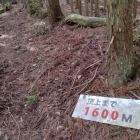 行市山頂上まで1600m　別所山砦は400m