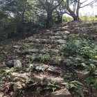 ⑦	主郭への石段と虎口跡