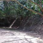 砲台後背の土塁