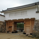 復元中ノ御門渡櫓門枡形内より