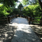 一の門黒門跡手前紅葉橋下は大堀切