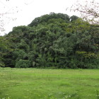 本丸より天守台の在る城山
