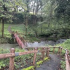 城の真ん中を流れる深沢川