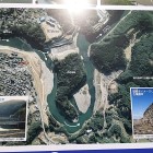 ⑤	空から見た虎居城写真