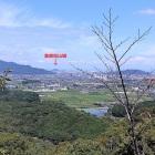⑨	太閤岩から東を眺める（豊前松山城と周防灘）