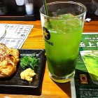 ⑨	郡山名物「焼き厚揚げ」と抹茶チューハイ