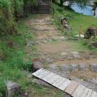 大手道の排水溝