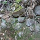 主郭東面の土留めの石積