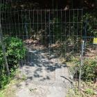 登城道の防獣柵