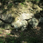 大手道北側発掘出土石垣