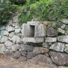 同左近くに在る排水石樋百間濠調整水路として