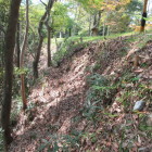 本丸東石垣を北虎口より南に見る